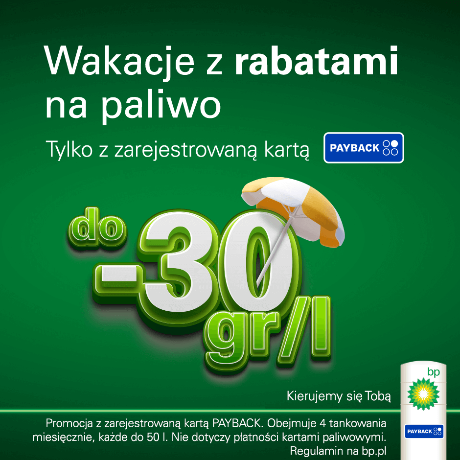 Wakacje z rabatami na paliwo do -30gr/l